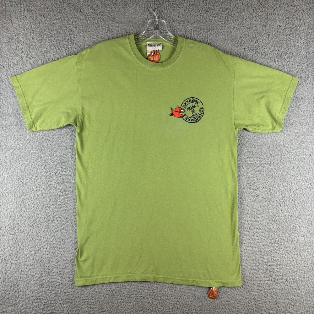 Pirana Joe La Romana T-Shirt Men’s Size Medium Green Dominican Republic